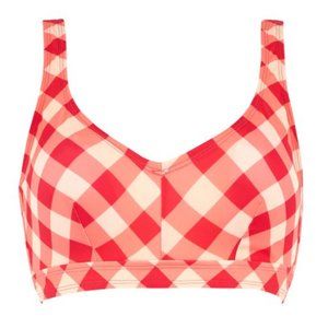Joanie Clothing retro gingham swim top